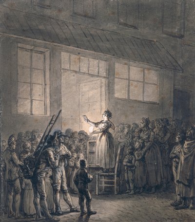 A Popular Singer by Jean Pierre Norblin de La Gourdaine